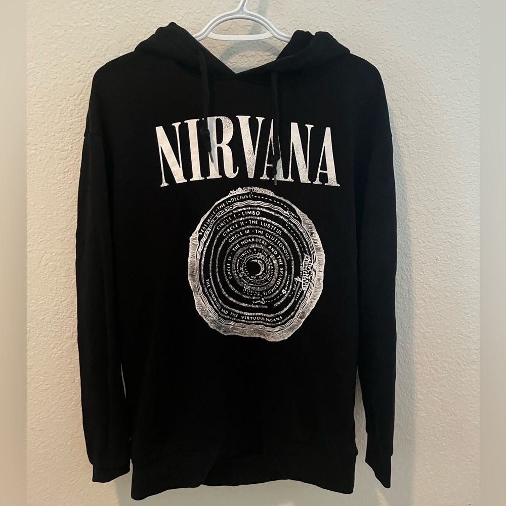 H&M Black Nirvana Hoodie Size S